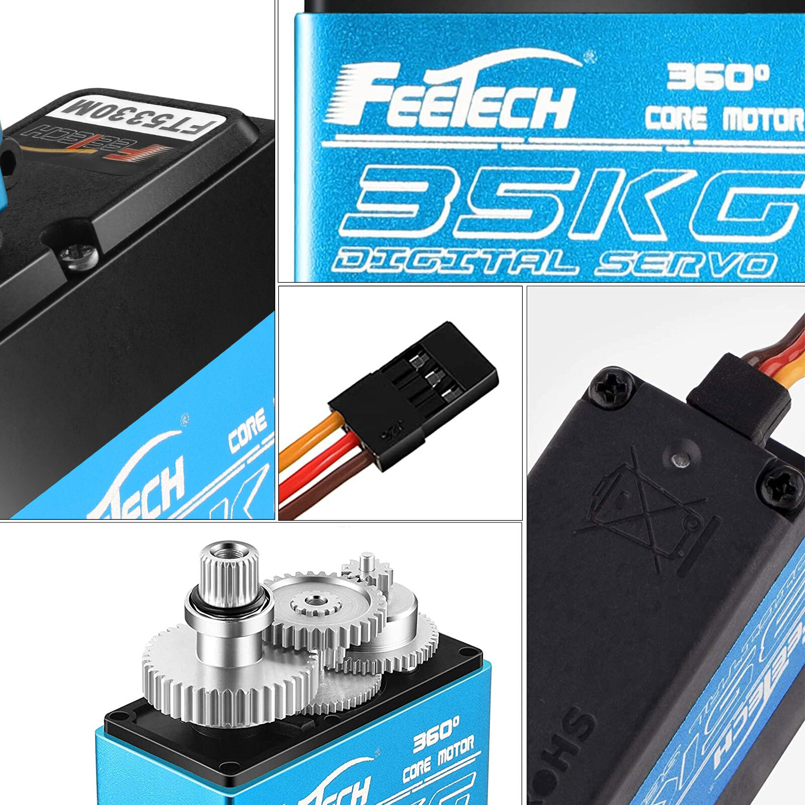 2Pcs 35kg 180° Metal Gear Digital Servo HIGH TORQUE &SPEED Waterproof for RC Car