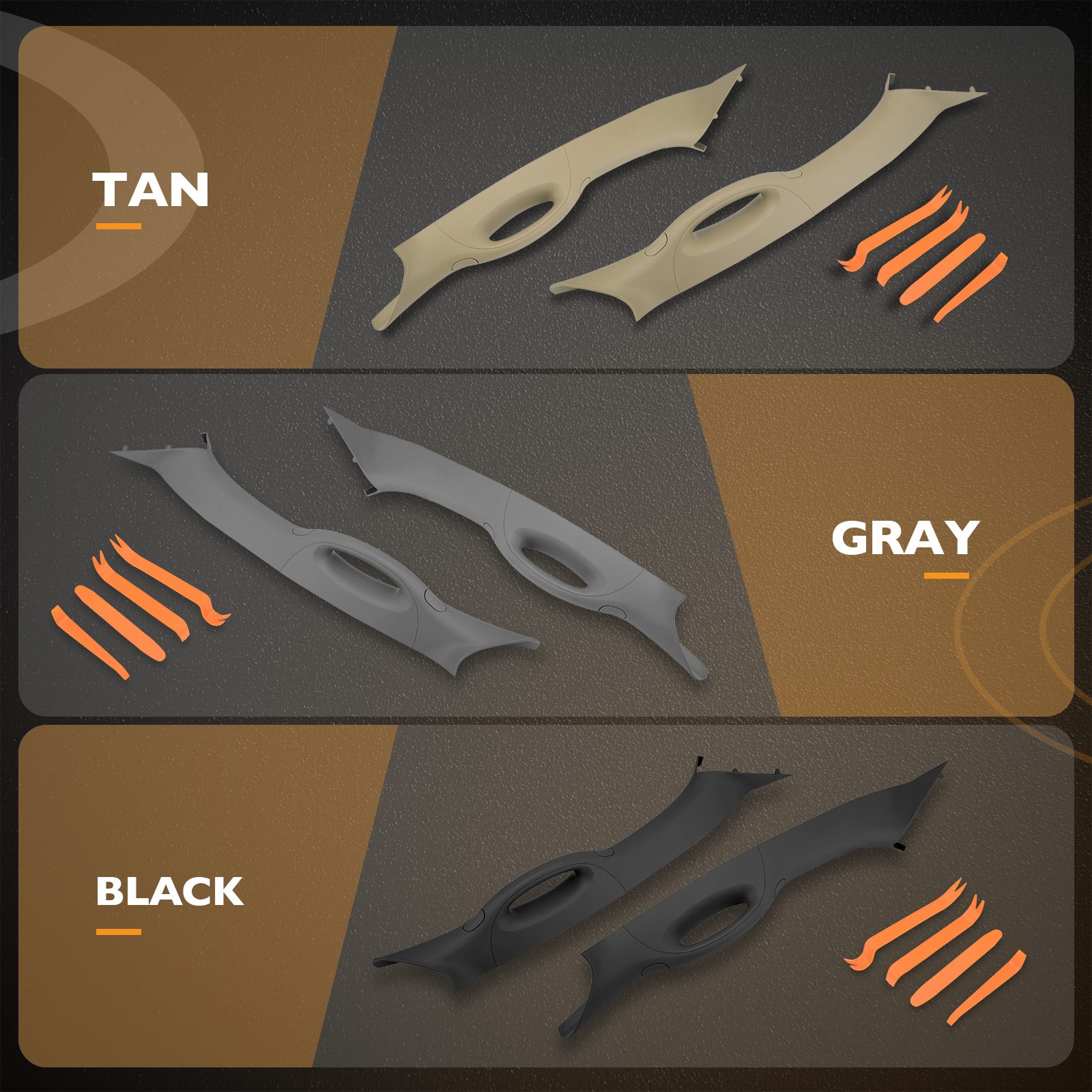 A Pillar Interior Trim Grab Handle Left&Right For 04-08 Ford F-150 Lincoln Beige