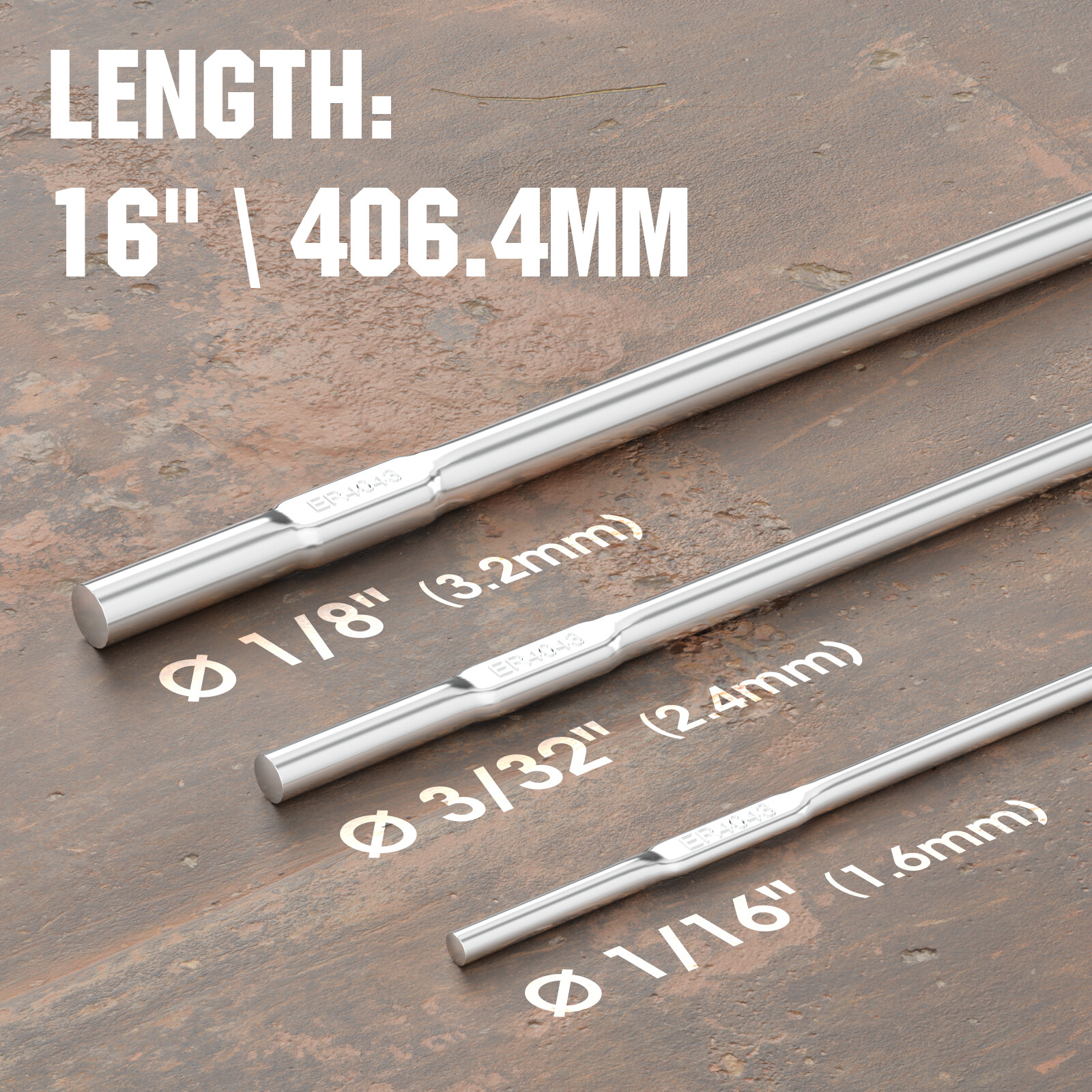 ER4043 1/16" 3/32" 1/8" Aluminum TIG Welding Filler Rod 5LBS