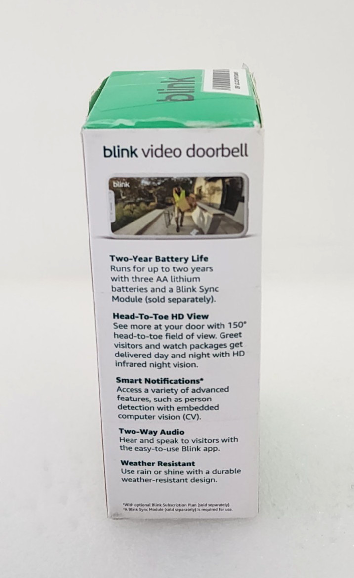 Blink Wireless Video Doorbell 2nd Gen Newest Model Black HD, NEW/SEALED