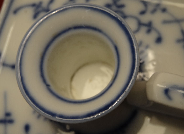 COPENHAGEN Pattern Flow Blue Porcelain Bedside Finger Candle Lamp & Neti Pot