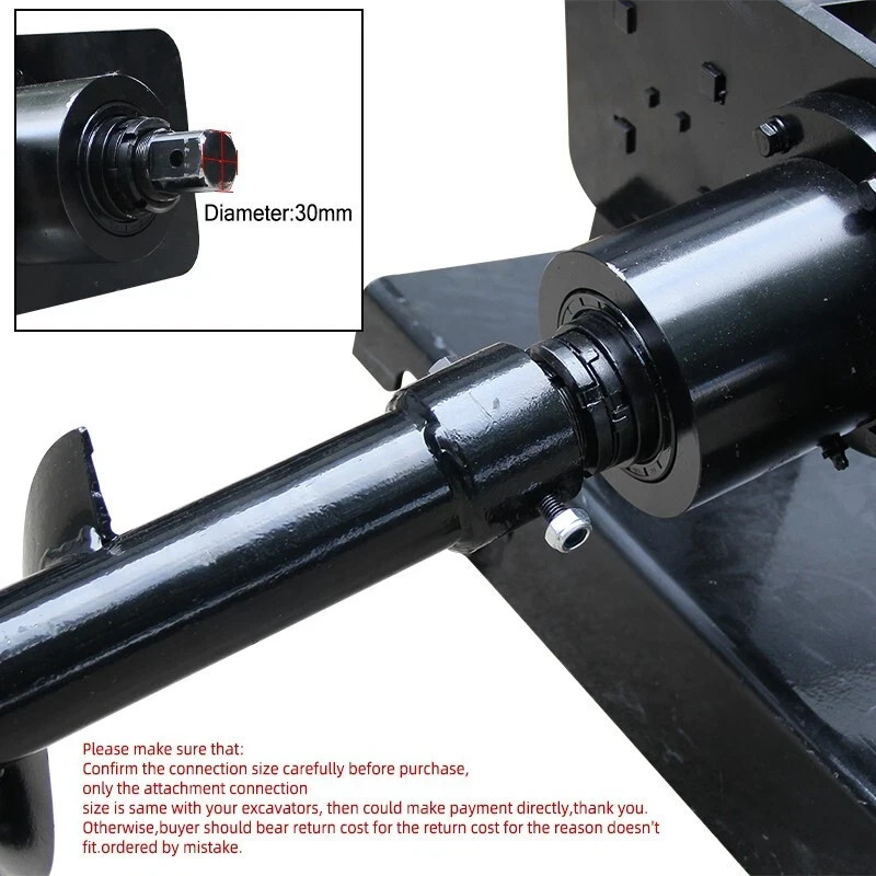 8-Inch Auger Post Hole Drill for Mini Skid Steer Loader, New