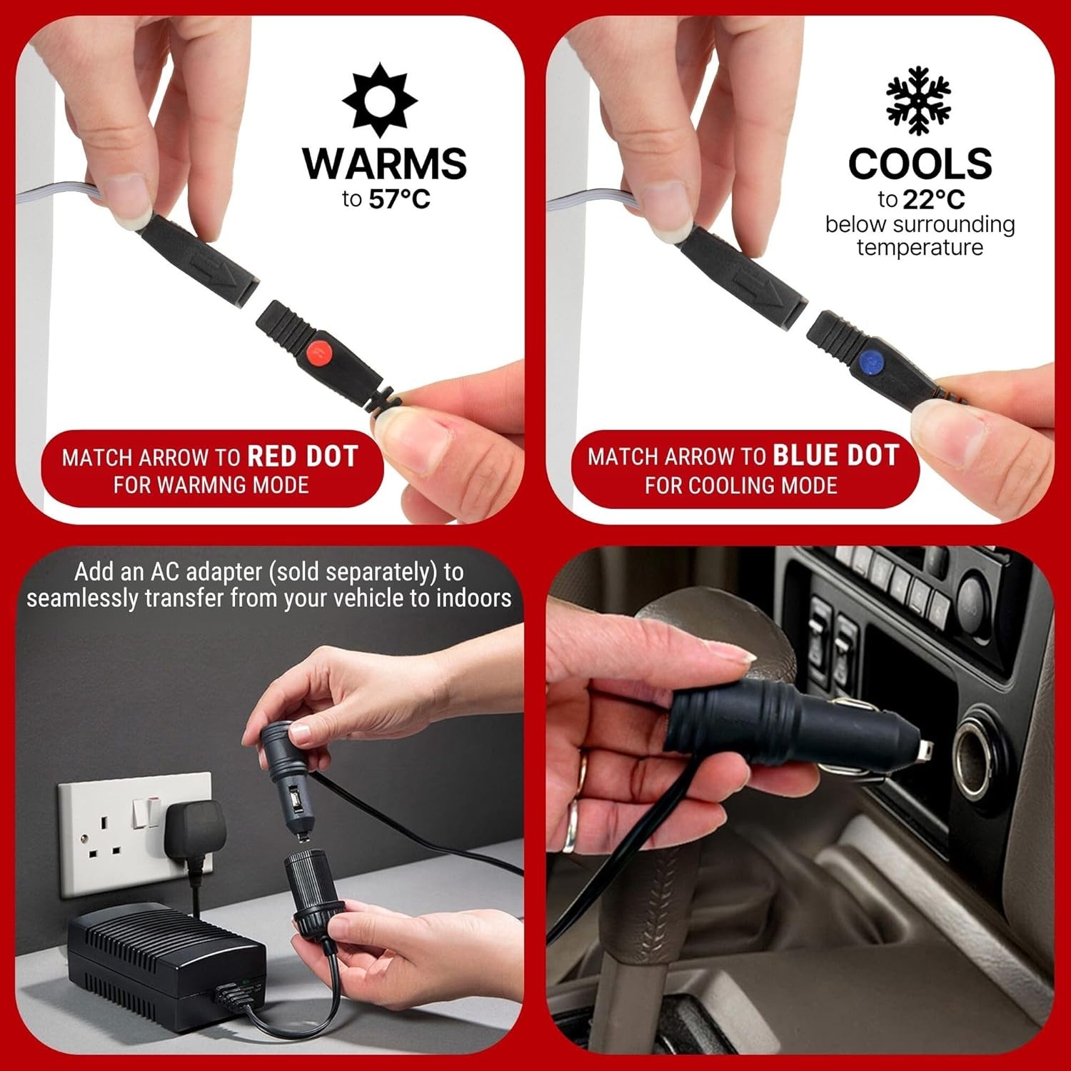 12V Iceless Cooler &Warmer Portable 29qt Electric Cooler Hard Sided Mini Fridge