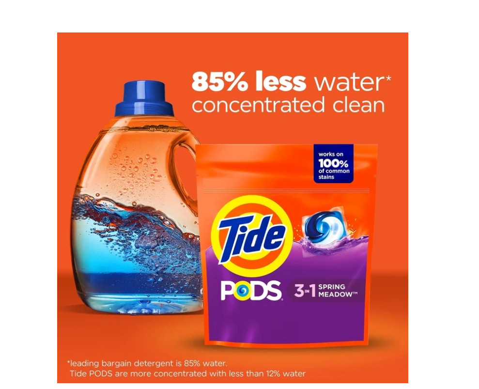 Tide PODS Laundry Detergent Soap Pacs, Spring Meadow Scent, 57 Count