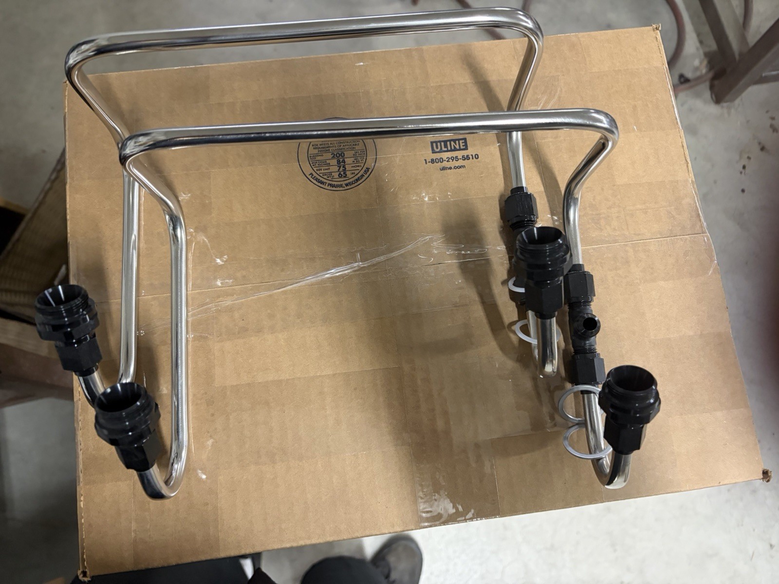 Mooneyham Blowers Holley carb stainless side saddle fuel lines Blower Tunnel ram