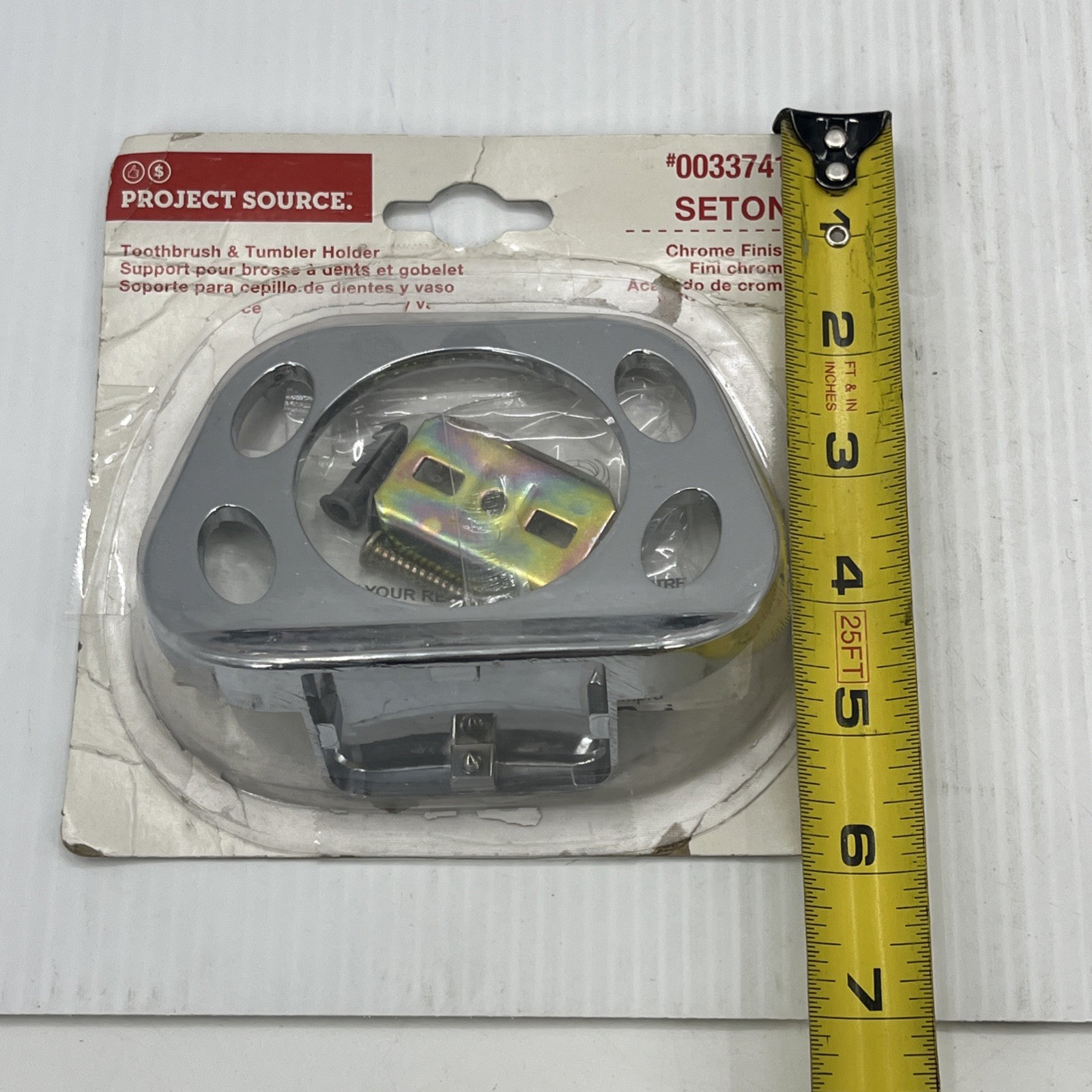 Project Source Seton Chrome Toothbrush and Tumbler Holder Bathroom 0033741 {27}.