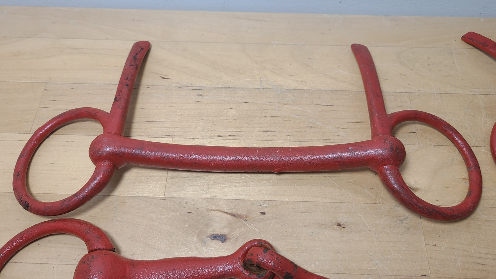 Vintage Lot of 5 Iron Draft Horse Driving Riding Bits/Snaffles Farmhouse Decor