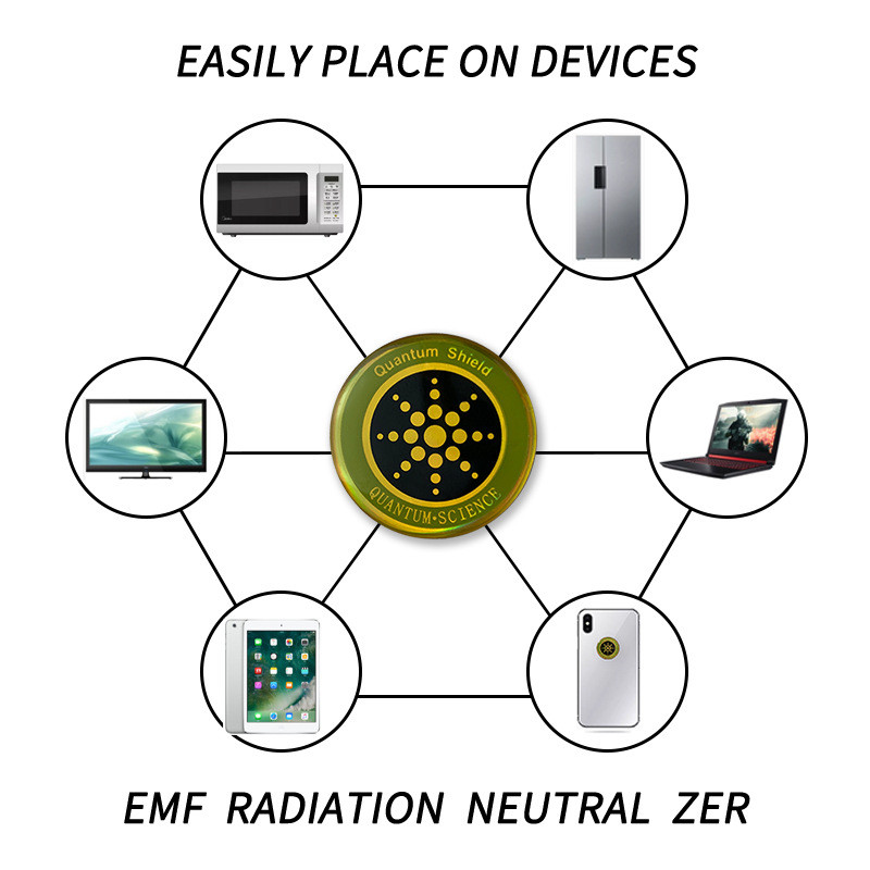 Quantum Anti Radiation Shield 5G EMF Protection - Phones Laptops - 12 Stickers