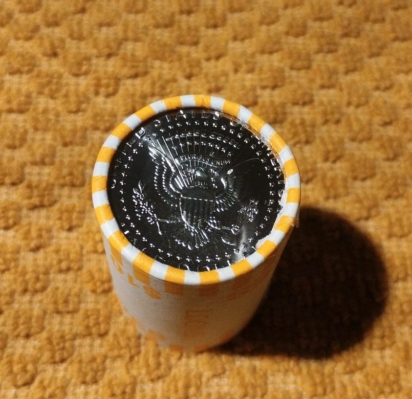2025 P Kennedy Half Dollar Uncirculated Original Bank Wrapped Roll - 20 Coins