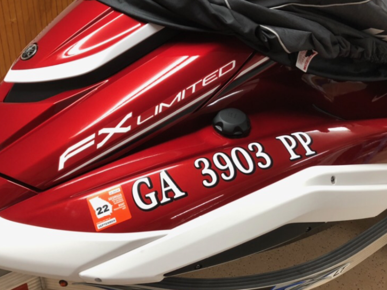 Boat Registration Numbers PAIR Lettering Decals Vinyl Vessel 3" X 18" hull