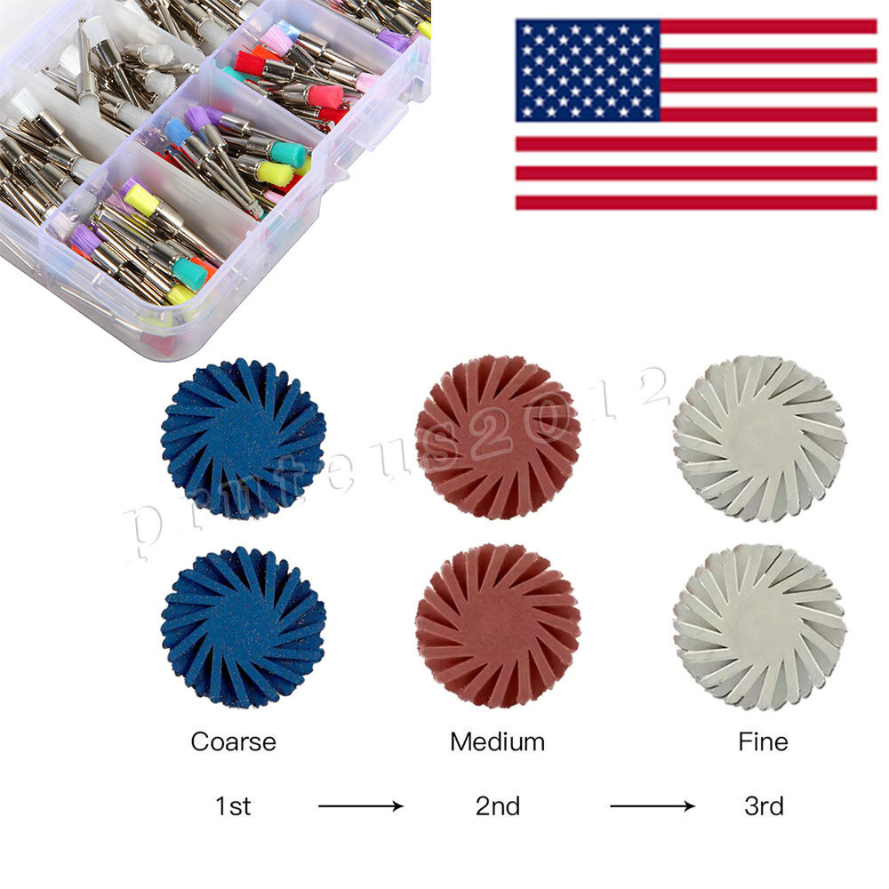 Dental Rubber Prophy Tooth Teeth Polish Cups Brush Composite  Polishing kit