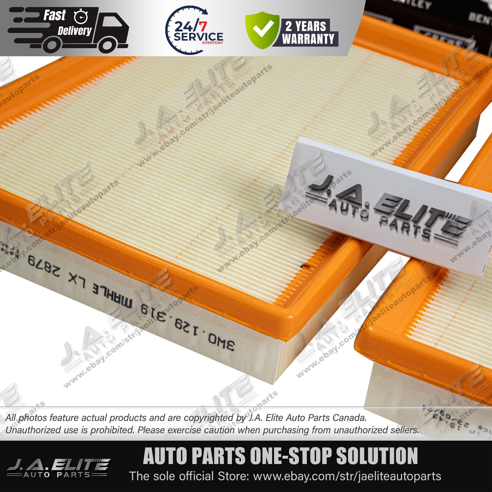 Genuine Air Filter Set for Bentley Continental GT GTC, Flying Spur 4.0L