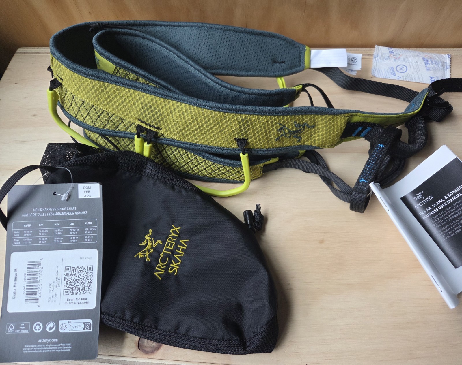 NWT Arc'Teryx Skaha Men's Medium Harness Rock Gym Climbing