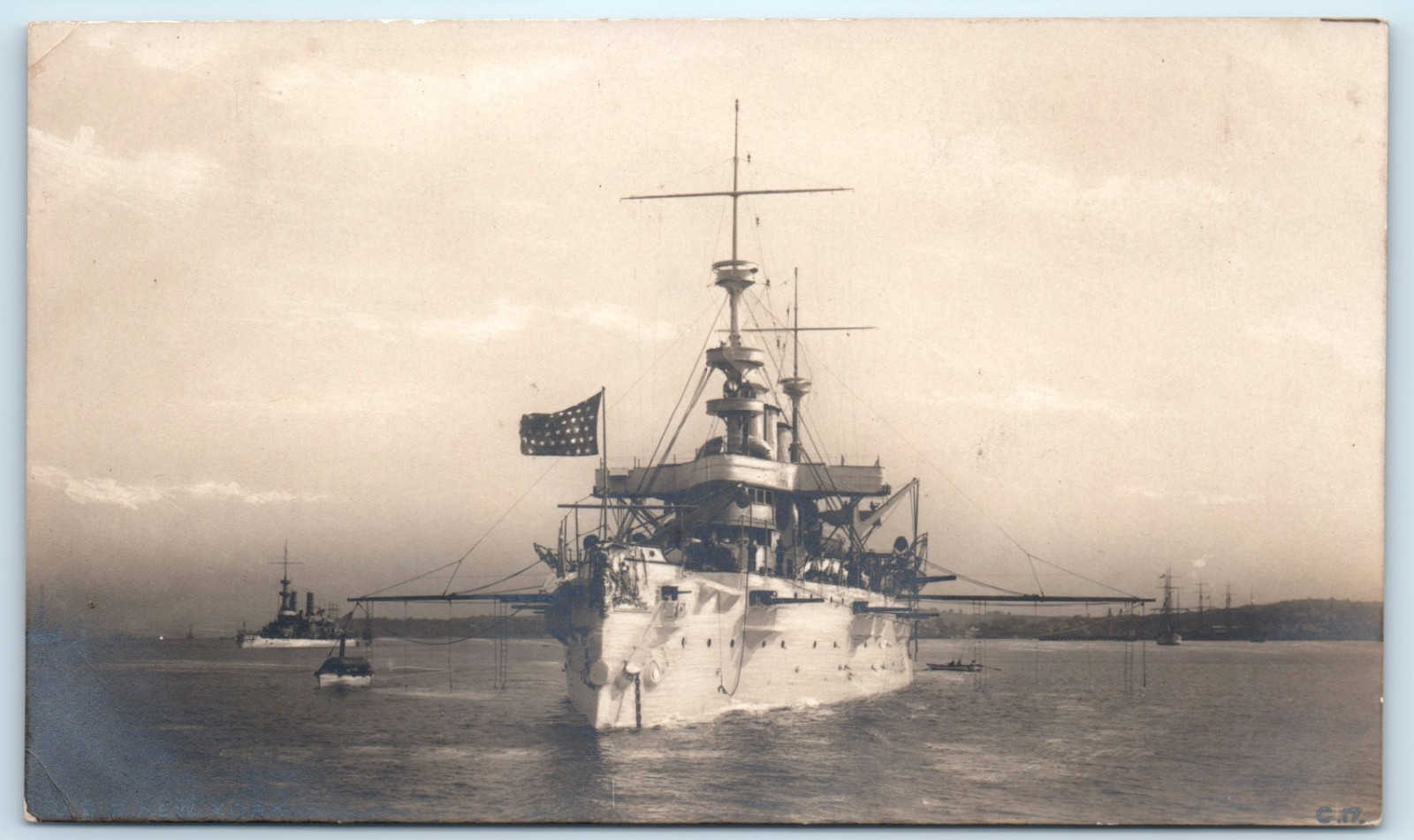USS New York Cruiser Spanish American War Photograph US Navy Ship
