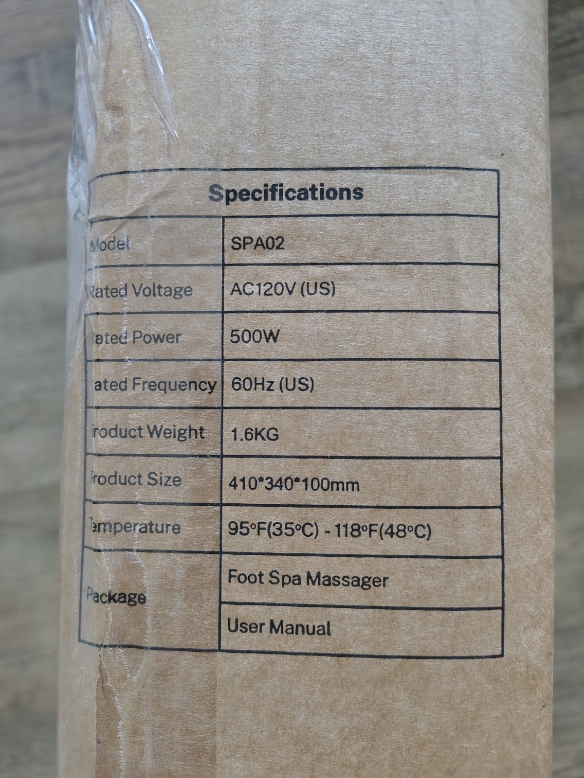 SPA4PIEDS Collapsible Heated Foot Spa w/ Bubble & Red Light Temperature Control