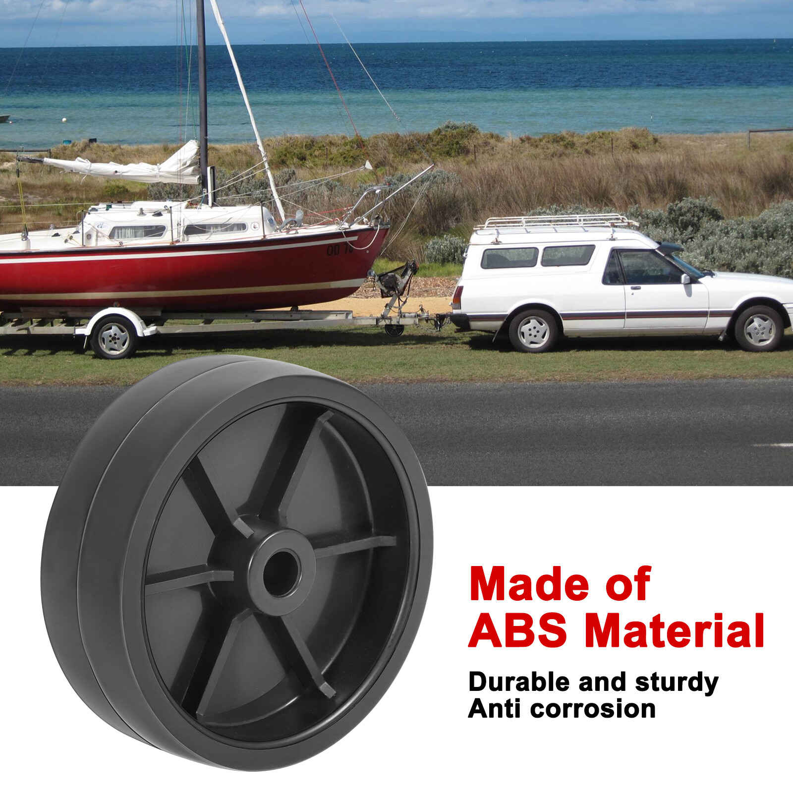 1200lbs 6inch Boat Trailer Jack Wheel, Wheel Replacement for Jack