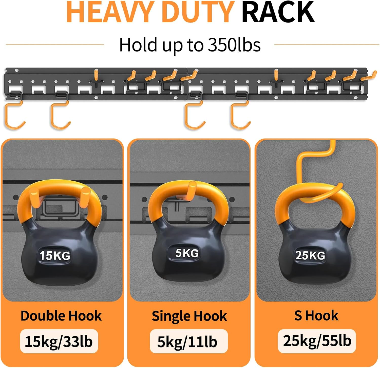 Garden Tool Organizer Wall Mount - Garage Storage and Organization Yard Tool Han