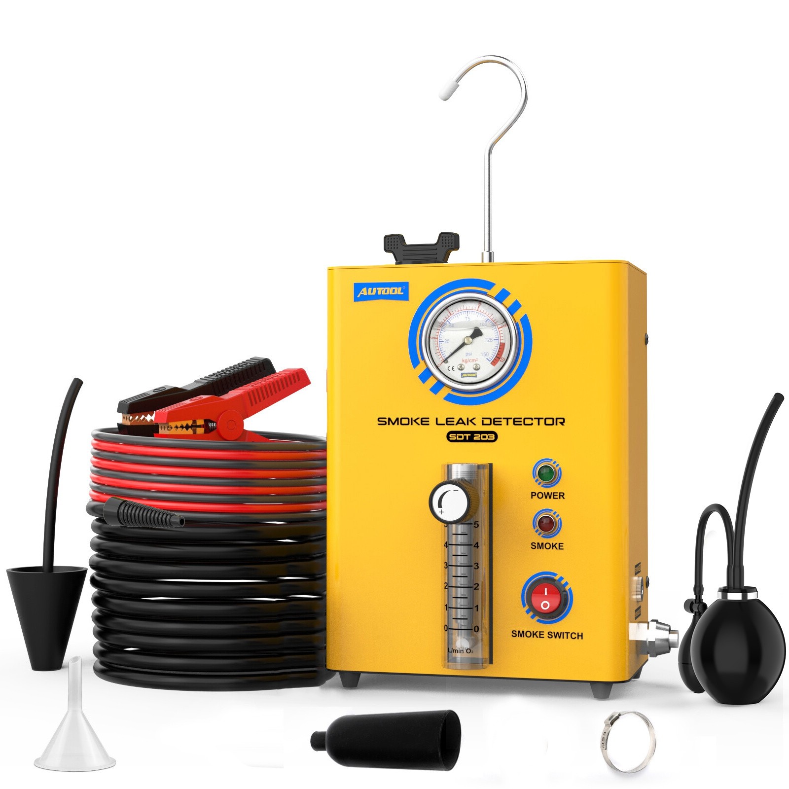 AUTOOL SDT203 EVAP Smoke Machine Leak Detector Car Pipe System Vacuum Diagnostic