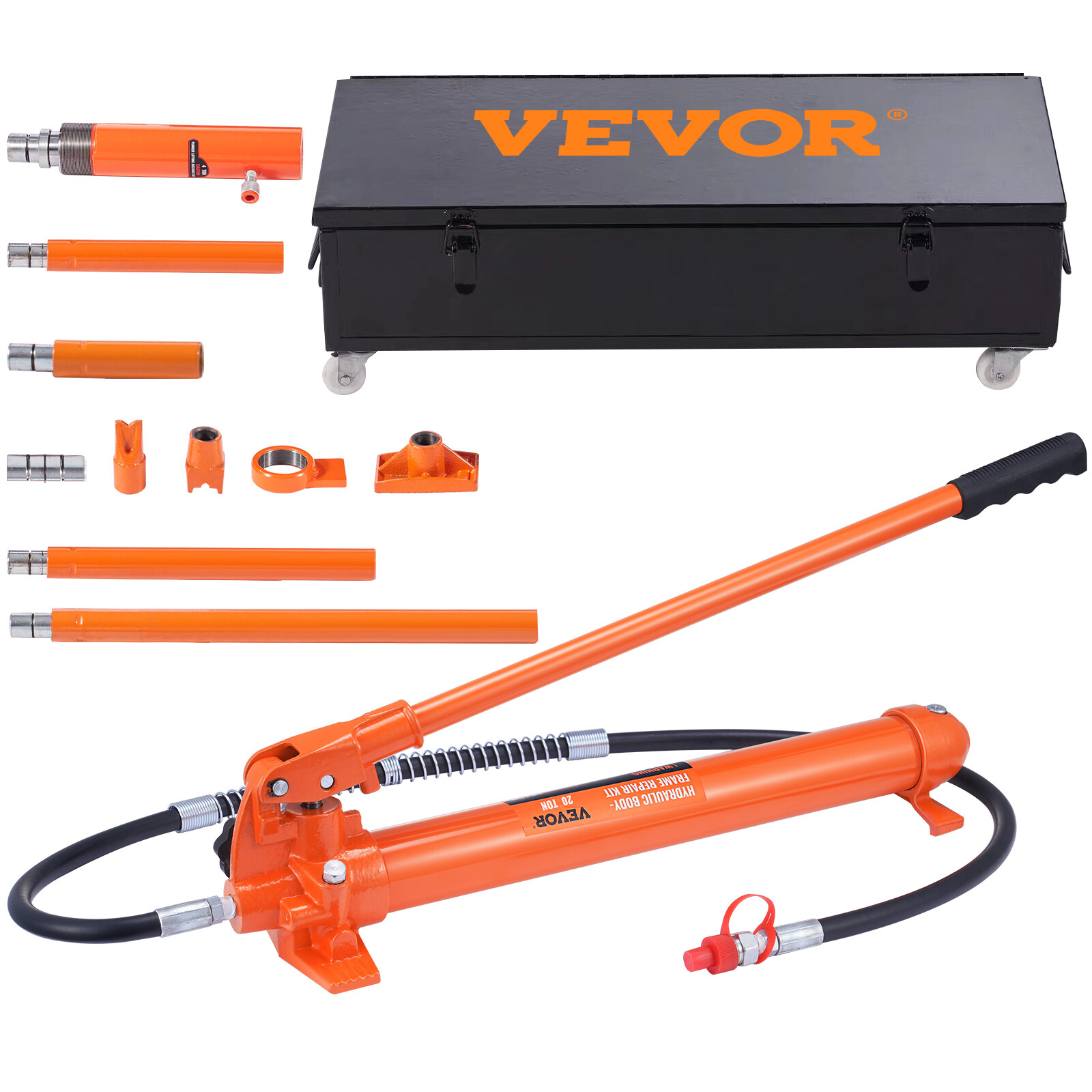 VEVOR 20 Ton Hydraulic Porta Power Jack Air Pump Lift Ram Body Frame Repair Kits
