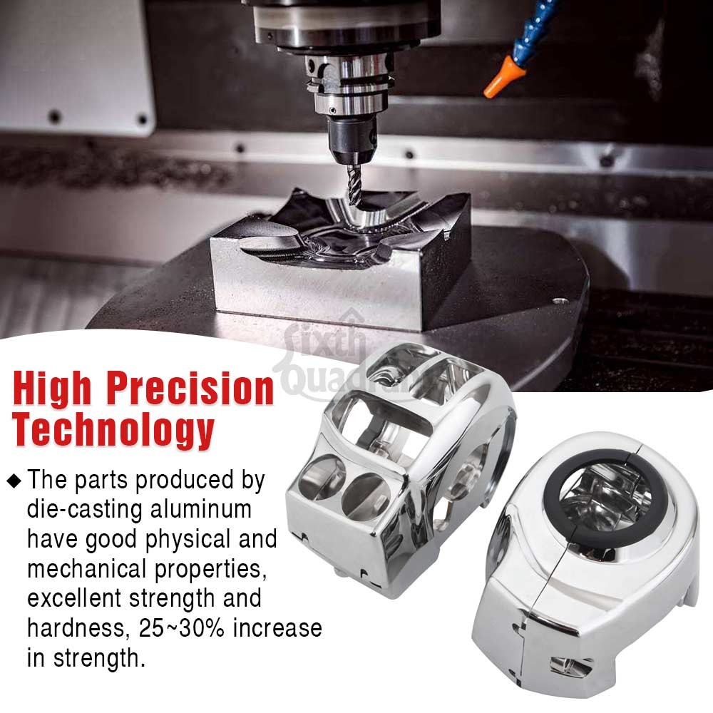 For Harley Touring Street Road Glide Chrome Handlebar Control Switch Housing