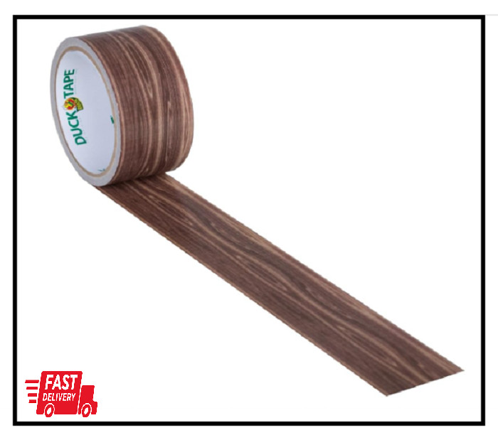 Duck Brand Printed Duct Tape Single Roll, Woodgrain (283051)