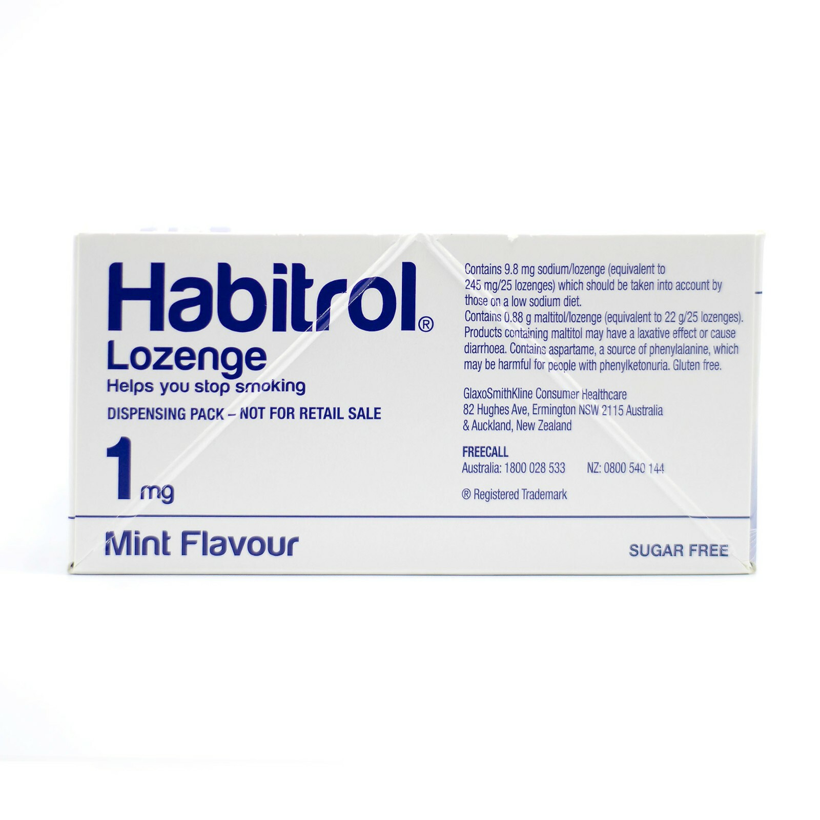 Habitrol Nicotine Lozenge 1mg MINT (216 pieces, 1 box) NEW 05/2024