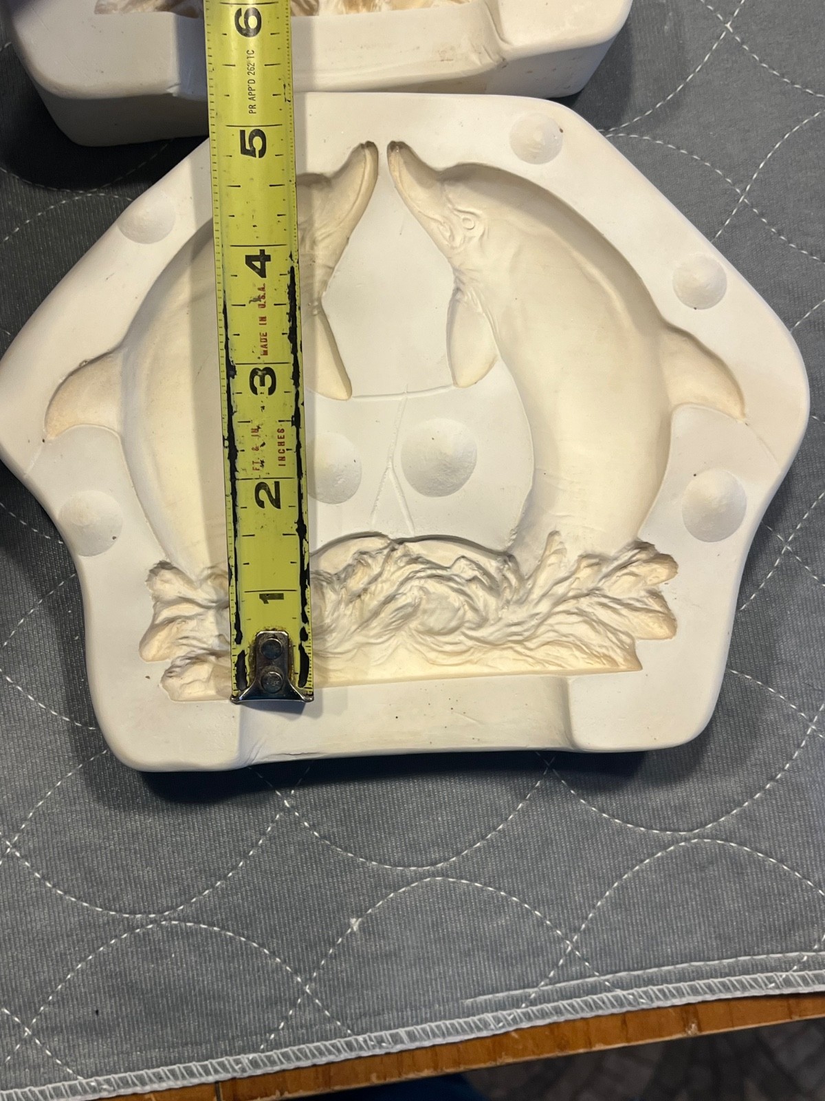 Vintage Ceramic Slip Casting Mold Of Dolphins Nowell’s mold 2258