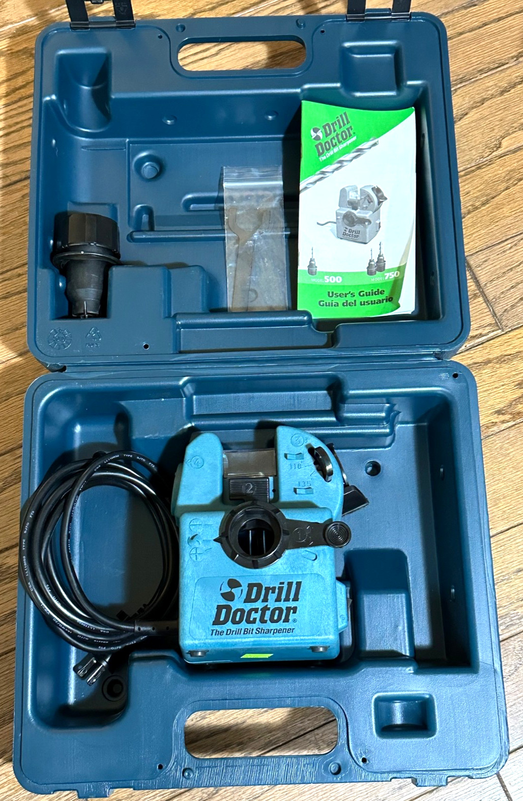 Drill Doctor Bit Sharpener Electric Grinding Stone Twist Sharping Tool Set Case