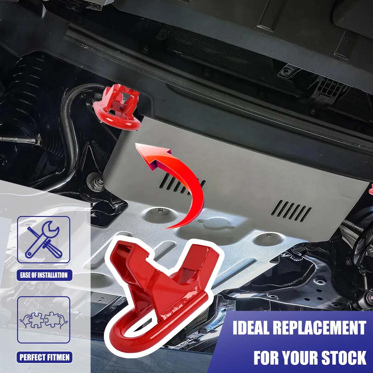 Front Recovery Tow Hook Steel For Toyota Tundra Sequoia 2022-2025 450-72T001-R