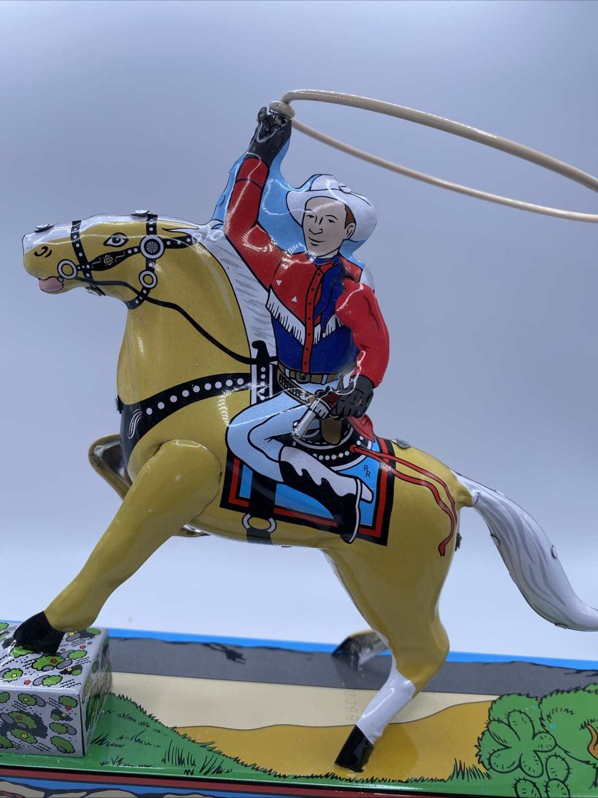 Roy Rogers And Trigger Wind Up Toy Vintage Reproduction Schilling Cowboy-READ