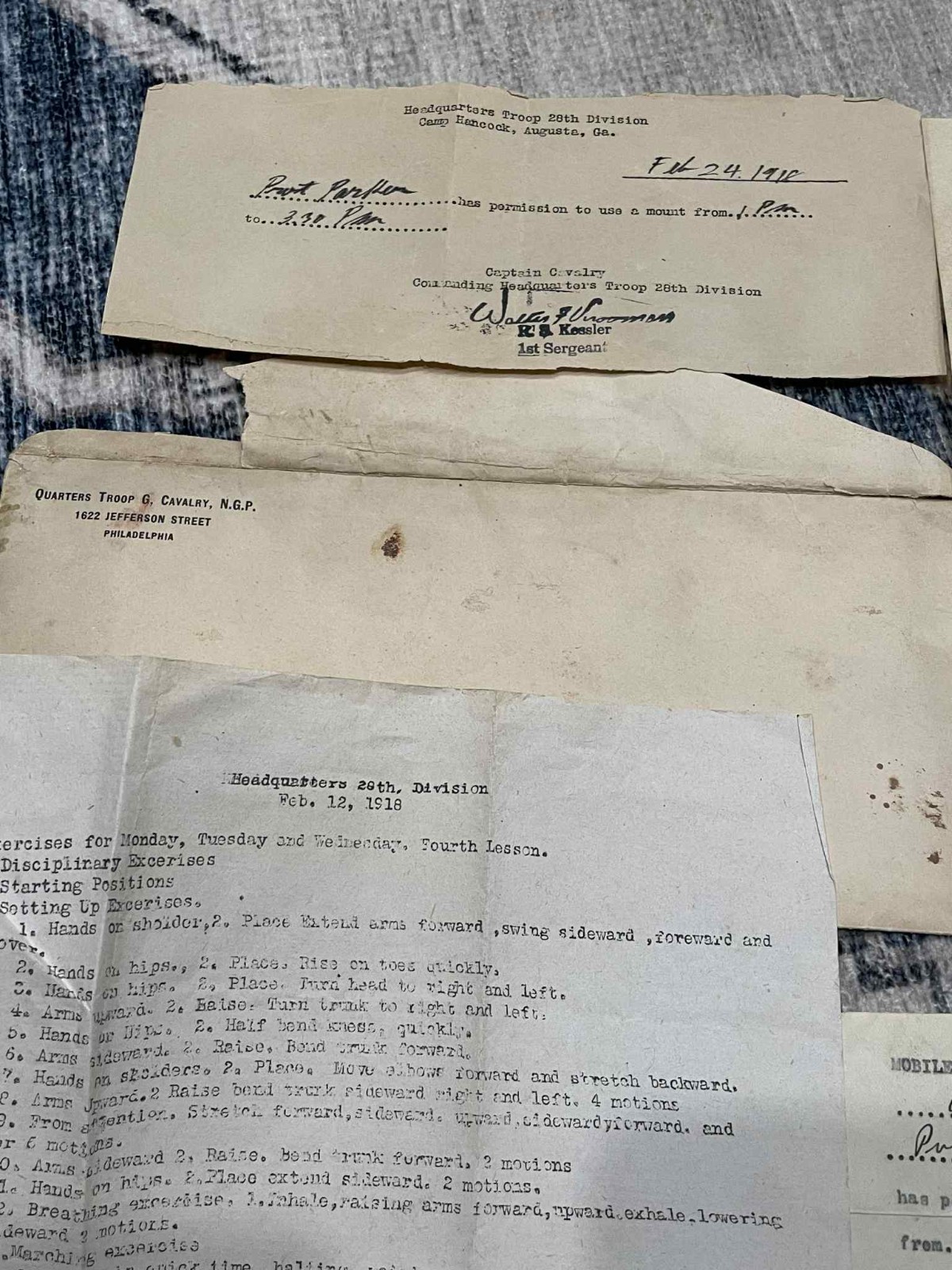 WW1 WWI Military US Army AEF 28th Divison Cavalry Veterinarian Soldier Grouping