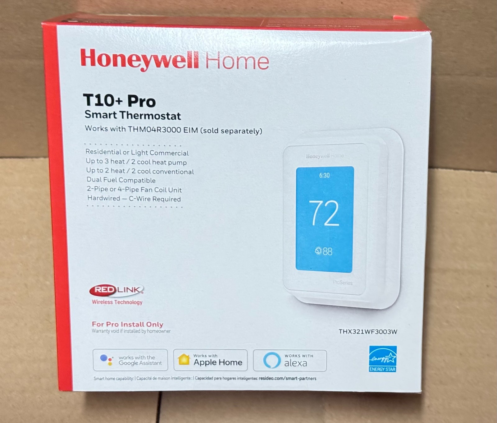 Honeywell Home T10+ pro Smart Thermostat THX321WF3003W RedLINK WiFi Not Sensor