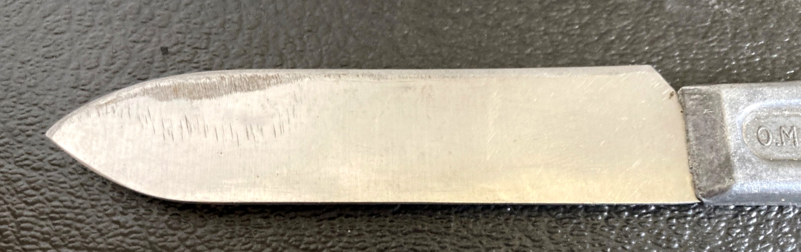 NICE Vintage 1953 USMC Military Mess Kit Knife Cast Aluminum Handle Ontario Mfg.