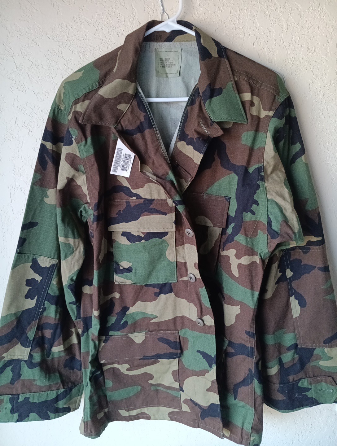 NWT US Army Combat Tousers Hot Weather Coat Uniform Med L Pants Woodland Camo