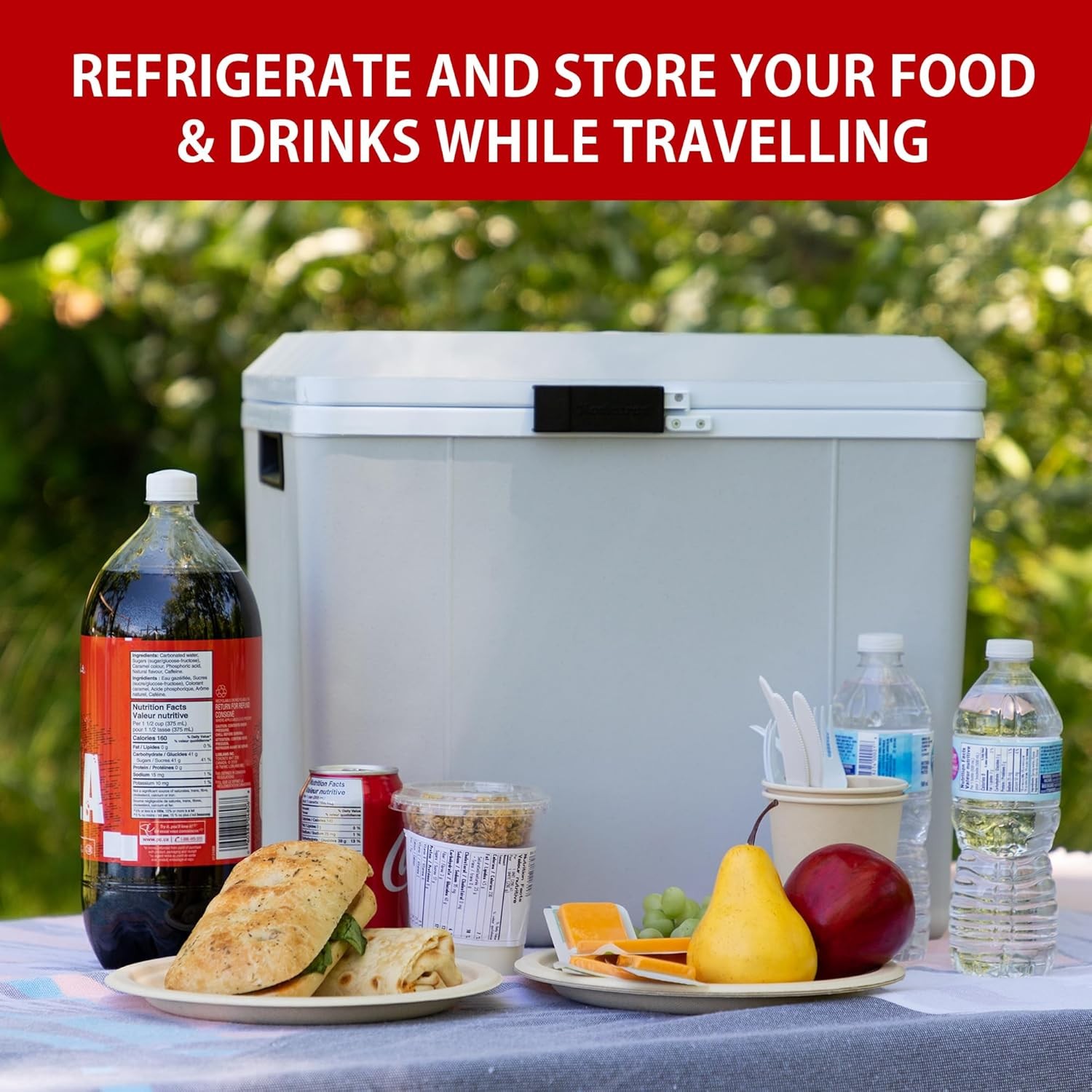 12V Iceless Cooler &Warmer Portable 29qt Electric Cooler Hard Sided Mini Fridge