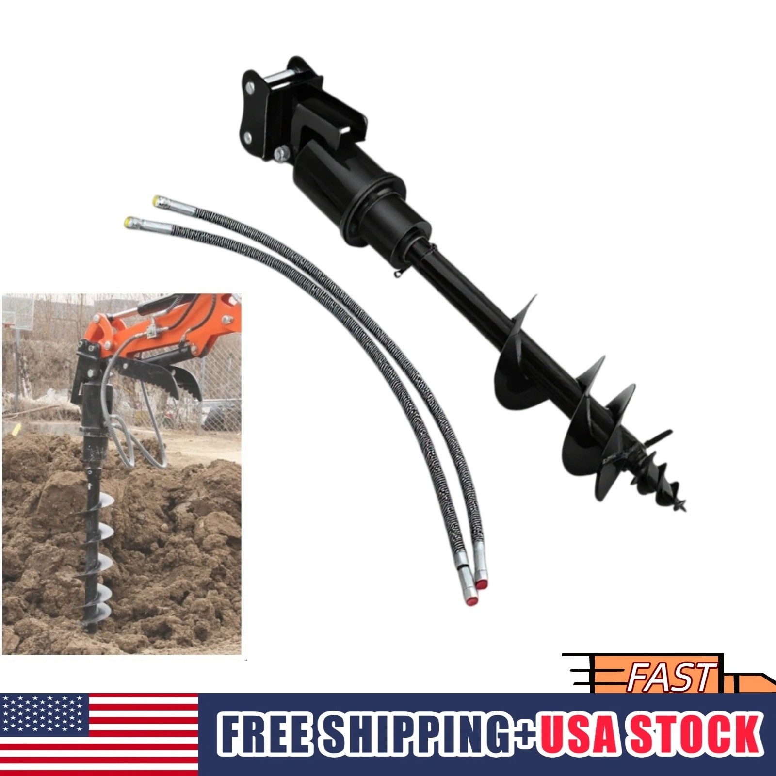 Mini Excavator Attachment 11.81in Diameter Auger Small Digger Attachment new