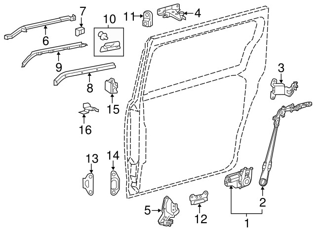 2011-2020 TOYOTA SIENNA RIGHT & LEFT SIDE SLIDING DOOR HINGE (GENUINE OEM PART)
