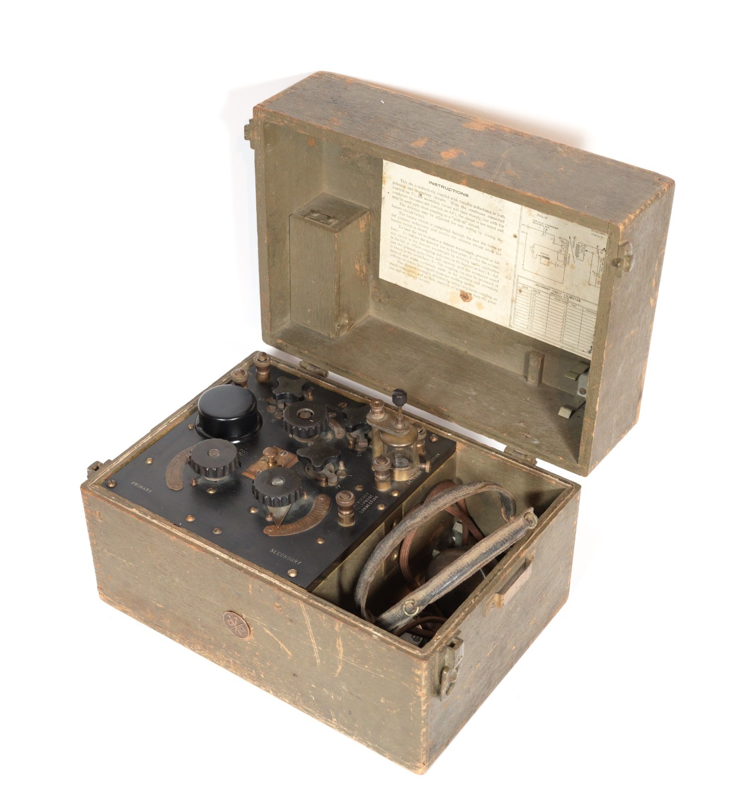 1918 BC-14A Signal Corps Radio * Historic WWI Trench Set w/Headphones * Works