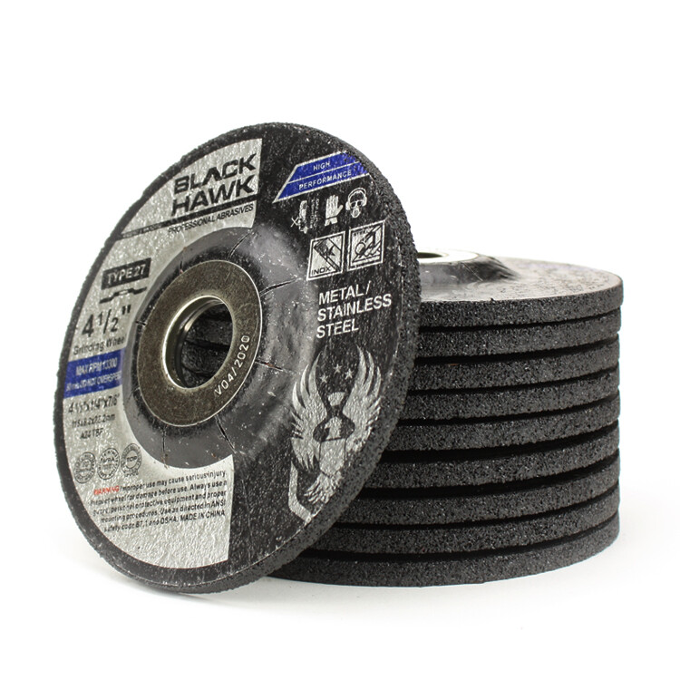 10 Pack - 4-1/2" x 1/4" x 7/8" Black Hawk Grinding Wheel (T27 Depressed Center)