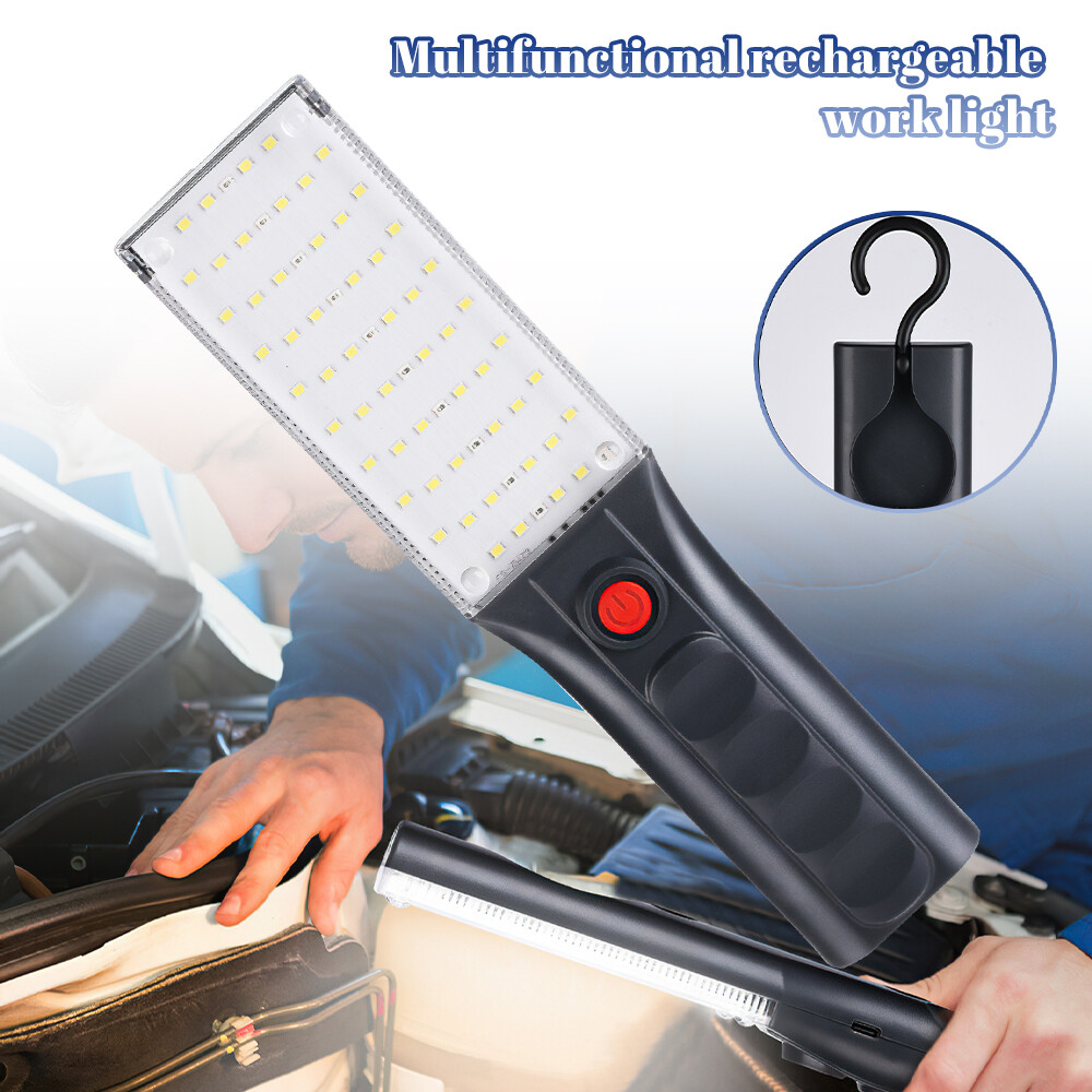 Magnetic LED Work Light Portable Flashlight with Hanging Hook USB Rechargeable