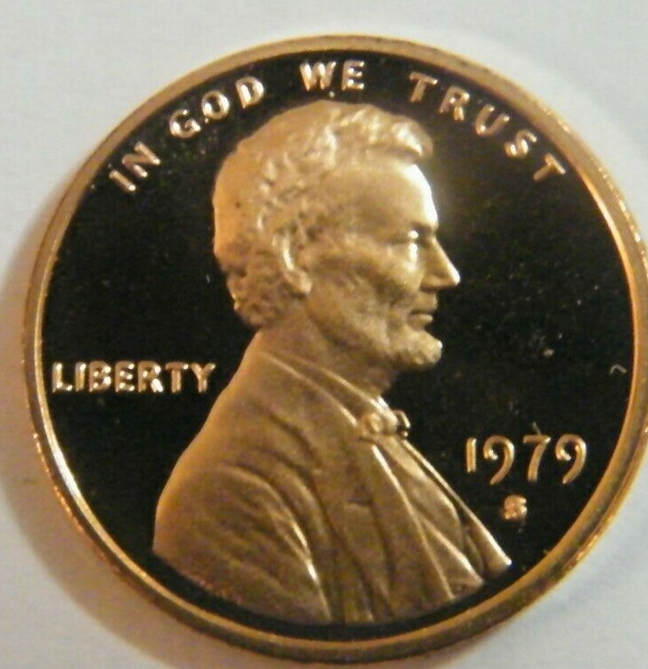 1979 Type 2 Proof Lincoln Memorial Penny US Coin Cents Choice to Gem
