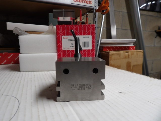 STARRETT #581 Precision Grinding Vise W/581V Angle Block NEW