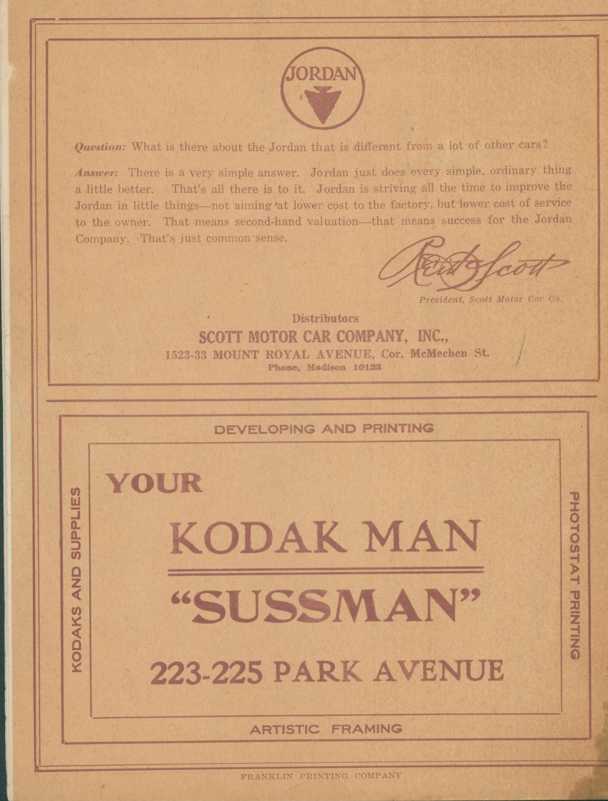 c1926 Ford's Grand Opera House Baltimore MD Tin Gods Playbill Theatre Ads Foster