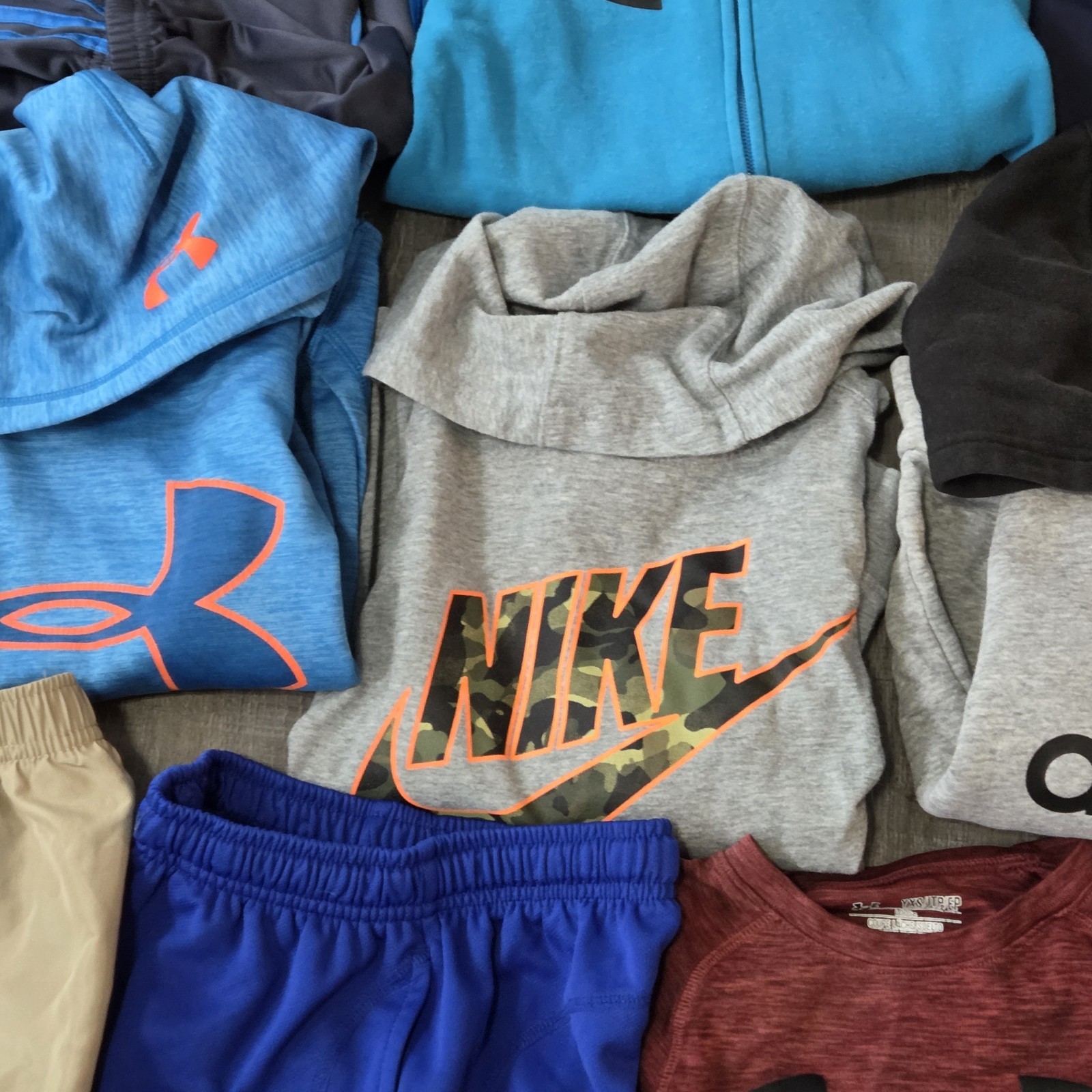 Nike, Under Armour & Adidas Boys Size 7 Clothing Lot, 21-Pc