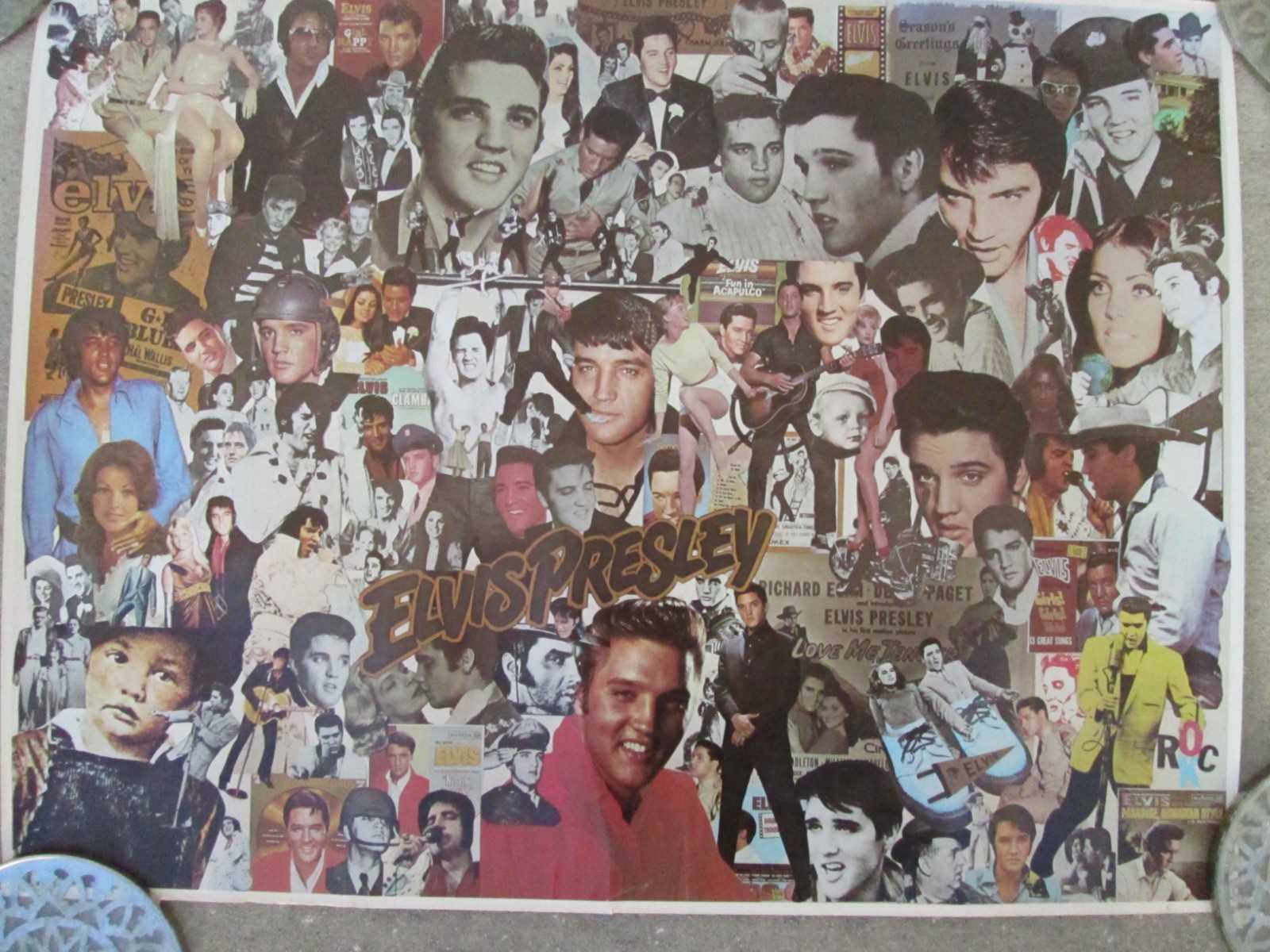 RARE ELVIS PRESLEY POSTER HIS LIFE IN PICTURES  21 1/2" x 28"