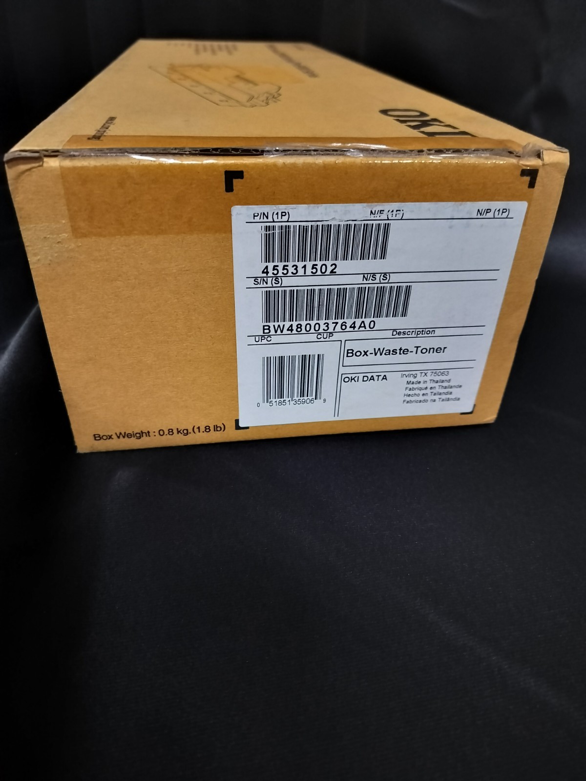 2 PACK Oki Data Waste Toner 45531502 for Oki Data C941 C942