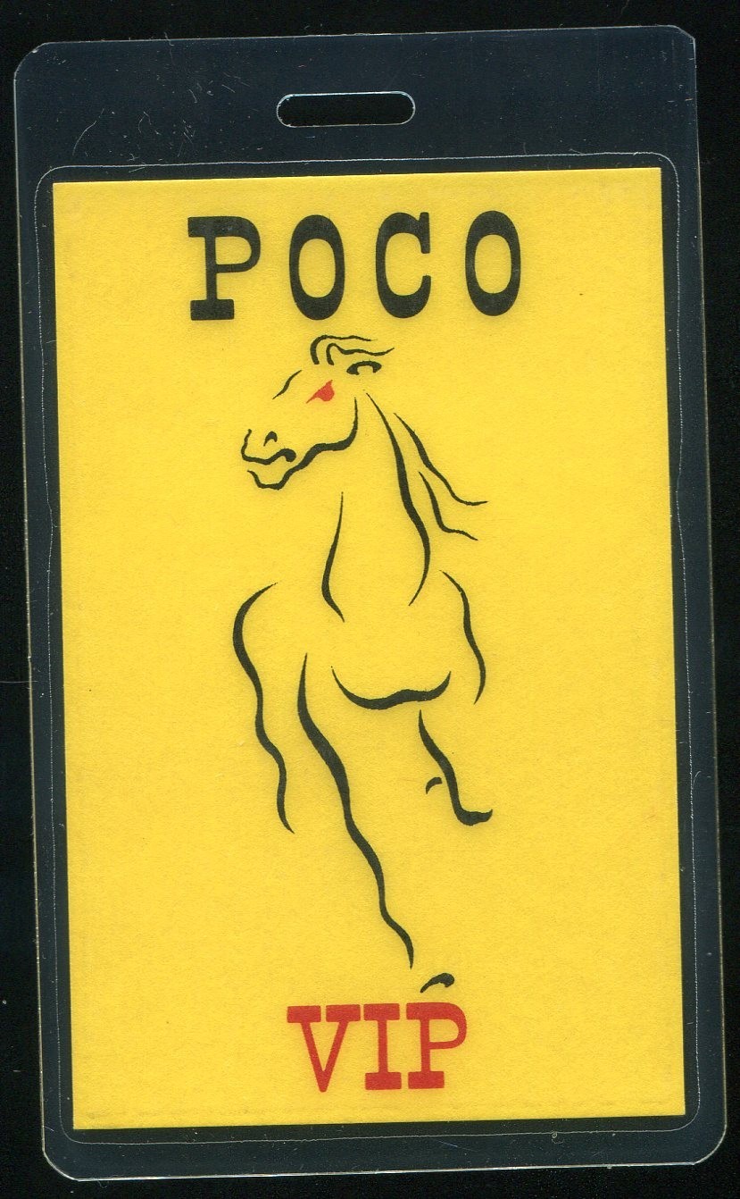 Vintage 2002 Poco Concert VIP Laminate Pass