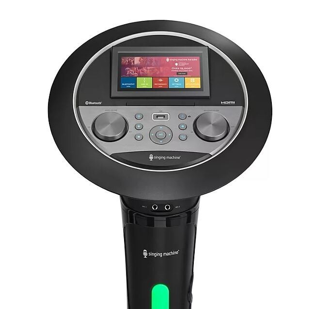 Singing Machine ISM1030BT Bluetooth Karaoke Pedestal Machine w/ Speakers (Black)