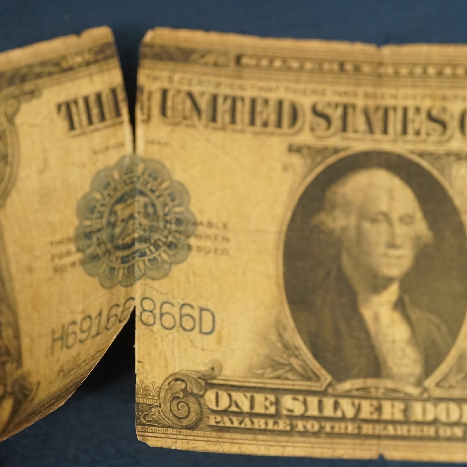 1923 Large Size $1 Silver Certificate- Free Shipping USA