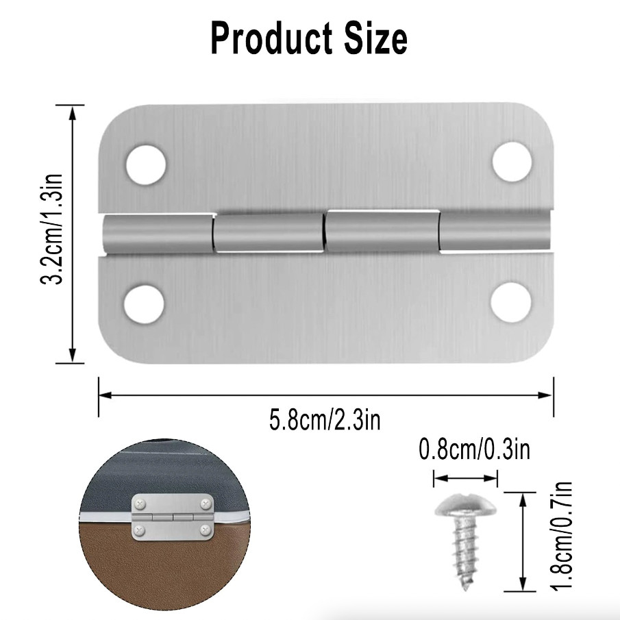 Igloo Cooler Replacement Hinges & Screws Stainless Steel